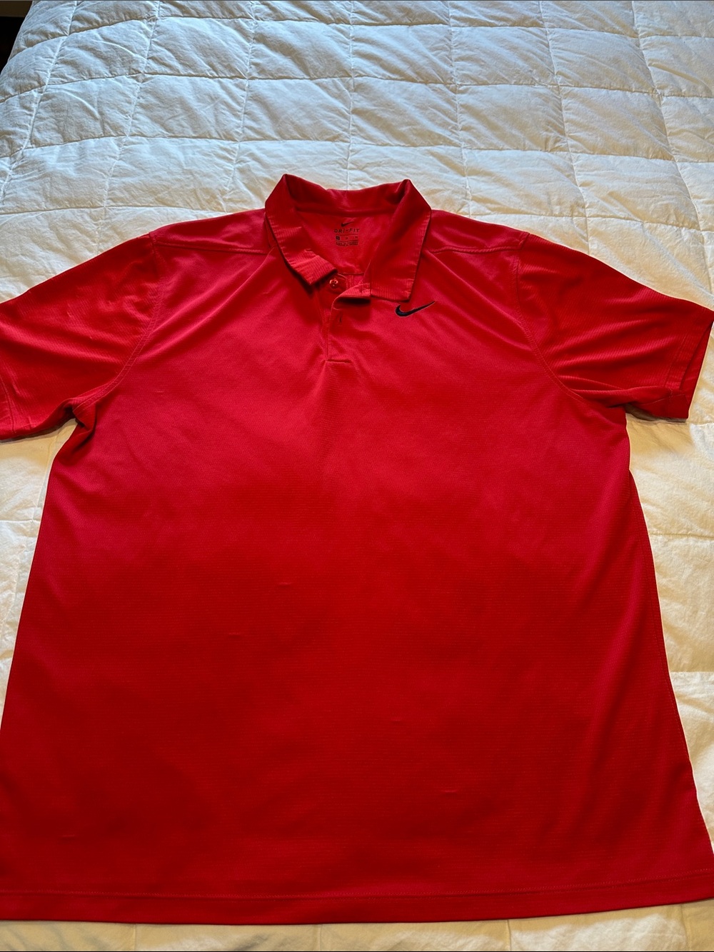 Nike Men’s Red Polo with Black Swoosh